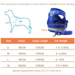 Verstellbare, reflektierende Weste aus Polyester-Mesh mit Führleine für Hunde, Größen: S, M, L, XL