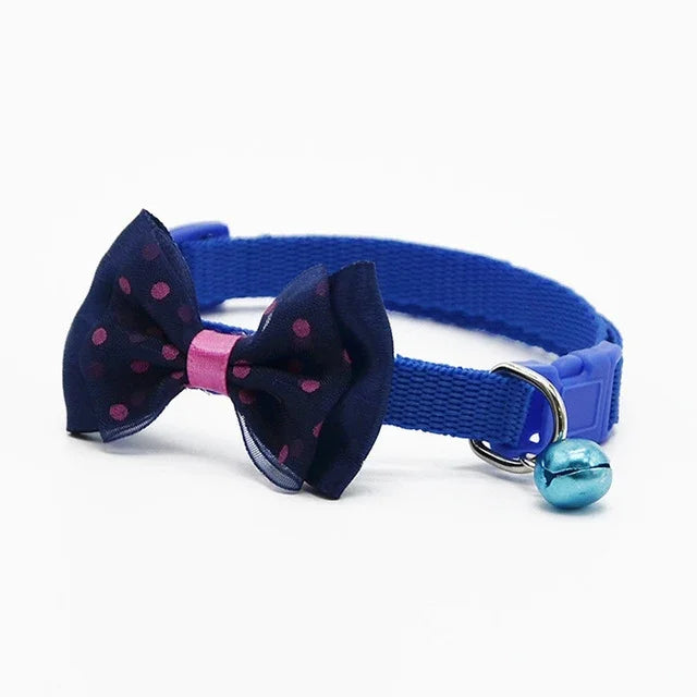 Verstellbares Halsband mit Schleife und Glöckchen für Katzen und Hunde – Haustierbedarf