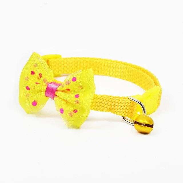 Verstellbares Halsband mit Schleife und Glöckchen für Katzen und Hunde – Haustierbedarf