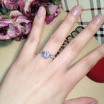 Damen klassischer Kristall Sechs-Krallen Diamantring Ehering, 5, 10, 7, 8, 9, 6