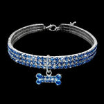 Glitzerndes Strass-Hundehalsband mit Leine für Welpen, Chihuahuas und andere kleine Hunde, Größen L, M, S