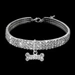 Glitzerndes Strass-Hundehalsband mit Leine für Welpen, Chihuahuas und andere kleine Hunde, Größen L, M, S