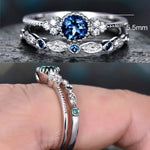 2 Stück/Set Damenmode Zirkon Edelstein Ring, 5, 6, 7, 8, 9, 10