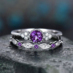 2 Stück/Set Damenmode Zirkon Edelstein Ring, 5, 6, 7, 8, 9, 10