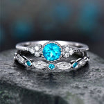2 Stück/Set Damenmode Zirkon Edelstein Ring, 5, 6, 7, 8, 9, 10