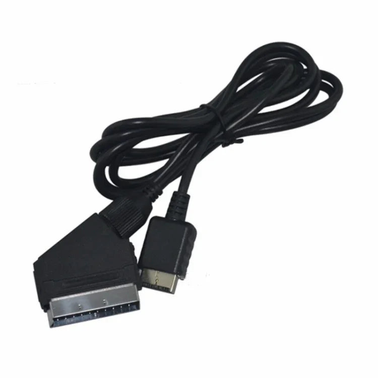 1,8 m langes RGB-SCART-Kabel für Sony PS2/PS3 (AV-Anschlusskabel) – Ersatzkabel für PAL/NTSC-Konsolen, für PS2/PS3