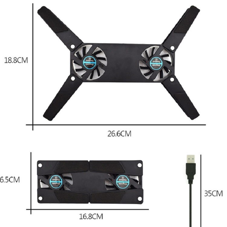 2 Stück faltbare Laptop-Kühler