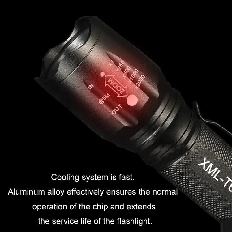 T02 Stift-Clip Mini-Taschenlampe T6 Teleskop-Zoom LED-Taschenlampe Outdoor Wasserdicht Weitschuss-Blend-Taschenlampe, T02 Stift-Clip