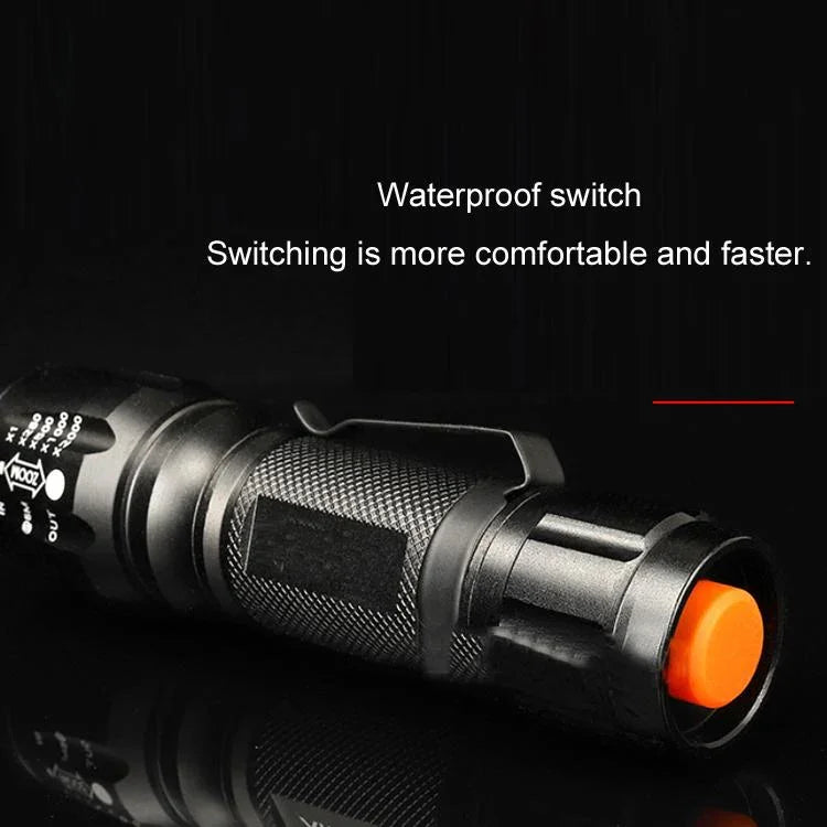 T02 Stift-Clip Mini-Taschenlampe T6 Teleskop-Zoom LED-Taschenlampe Outdoor Wasserdicht Weitschuss-Blend-Taschenlampe, T02 Stift-Clip