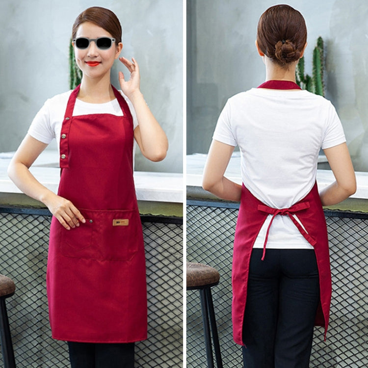 Einfarbige Kochschürze für Damen, Herren, Koch, Kellner, Café, Grill, Friseur