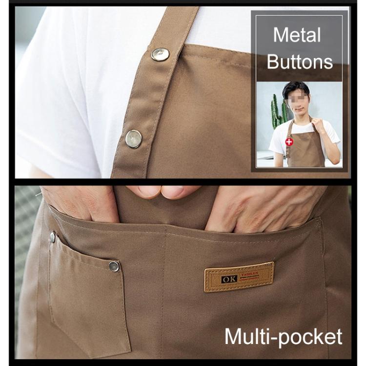 Einfarbige Kochschürze für Damen, Herren, Koch, Kellner, Café, Grill, Friseur