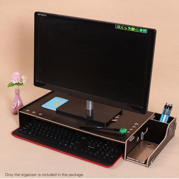 Erhöhter Holz-Computer-Monitorständer Laptop-Regal Schreibtisch-Organizer mit Tastaturschublade, TBD049404601A, TBD049404601B, TBD049404601C, TBD049404601D