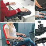 Drehbarer Mausablage-Ellbogenpolster-Handgelenkauflage-Stütze für Computer, Desktop-Laptops, Montage an Schreibtisch und Stuhl