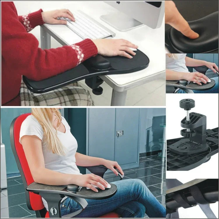 Drehbarer Mausablage-Ellbogenpolster-Handgelenkauflage-Stütze für Computer, Desktop-Laptops, Montage an Schreibtisch und Stuhl