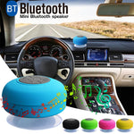 Mini Tragbarer Subwoofer Dusch Wireless Wasserdichter Bluetooth-Lautsprecher Freisprechanruf Musik Saugnapf Mikrofon für iPhone Samsung
