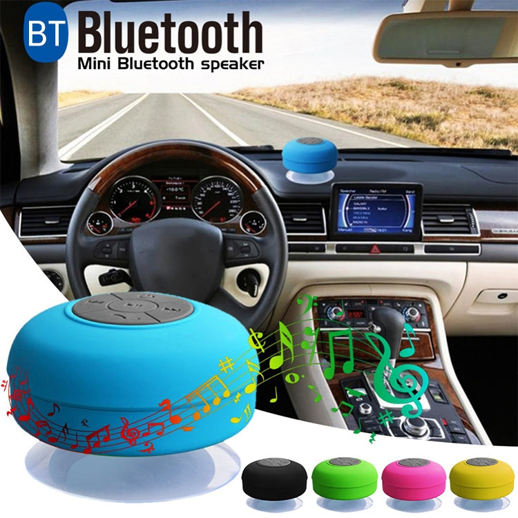 Mini Tragbarer Subwoofer Dusch Wireless Wasserdichter Bluetooth-Lautsprecher Freisprechanruf Musik Saugnapf Mikrofon für iPhone Samsung