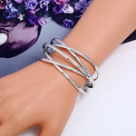 Armreife für Damen Mädchen Modische Armreif Armbänder, Gold, Silber, Gun Black, Rosarot, Bunt