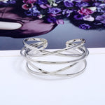 Armreife für Damen Mädchen Modische Armreif Armbänder, Gold, Silber, Gun Black, Rosarot, Bunt