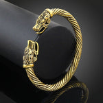 Herren Armband Manschette Wolfskopf Wikinger Armreif Schmuck Mode-Accessoires