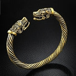 Herren Armband Manschette Wolfskopf Wikinger Armreif Schmuck Mode-Accessoires