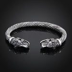 Herren Armband Manschette Wolfskopf Wikinger Armreif Schmuck Mode-Accessoires