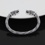 Herren Armband Manschette Wolfskopf Wikinger Armreif Schmuck Mode-Accessoires