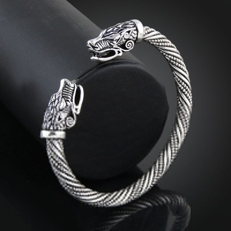 Herren Armband Manschette Wolfskopf Wikinger Armreif Schmuck Mode-Accessoires