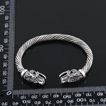 Herren Armband Manschette Wolfskopf Wikinger Armreif Schmuck Mode-Accessoires