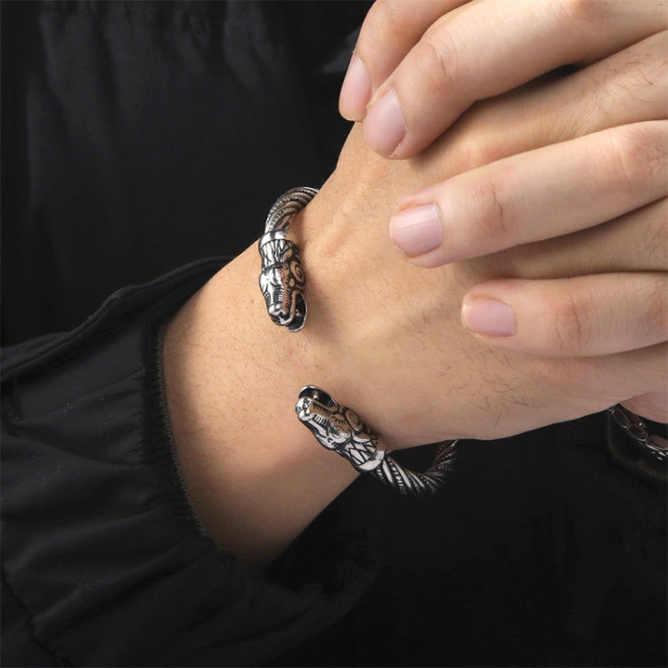 Herren Armband Manschette Wolfskopf Wikinger Armreif Schmuck Mode-Accessoires