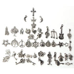 100 Stück gemischte Anhänger für Armbänder in Antiksilber-Optik im europäischen Stil, Modeschmuck, DIY-Charms, handgefertigt