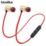 MoreBlue S07 Kabellose Bluetooth Ohrhörer Metall Magnetische Stereo Bass Kopfhörer Kabelloses Sport Headset Ohrhörer mit Mikrofon