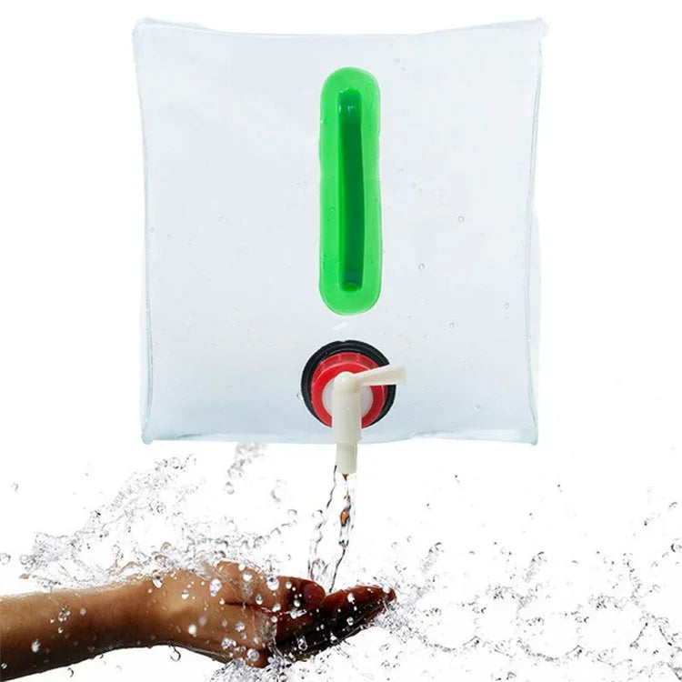 20L Outdoor Camping Faltbarer Eimer Transparente Kunststoff-Falttasche, 20(Grün)