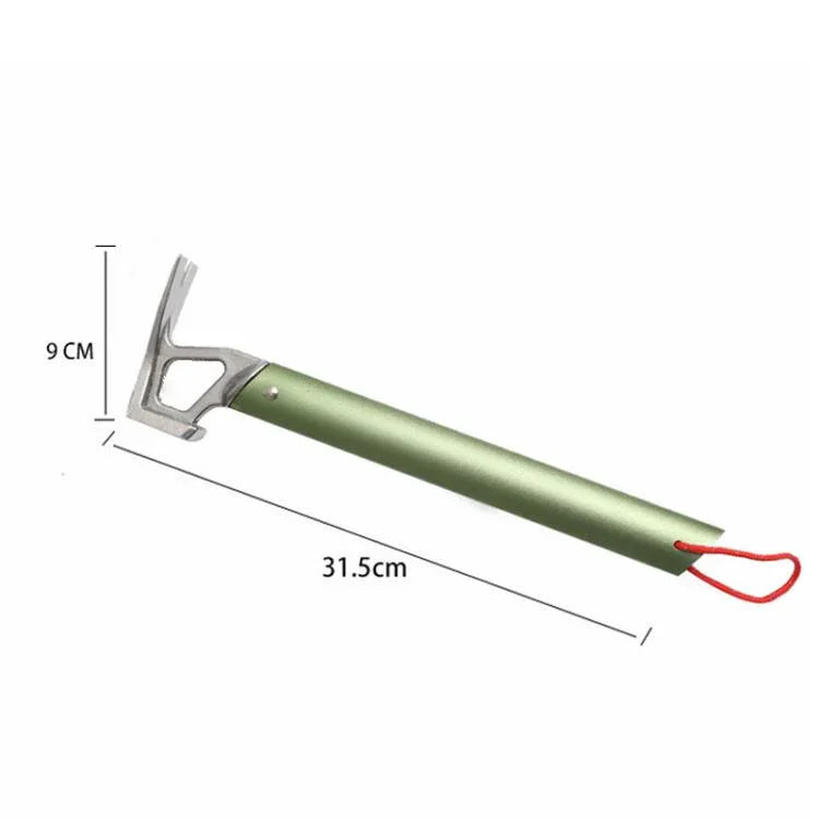 Leichter Campinghammer Zelthammer mit Aluminiumlegierungsgriff & Edelstahlkopf