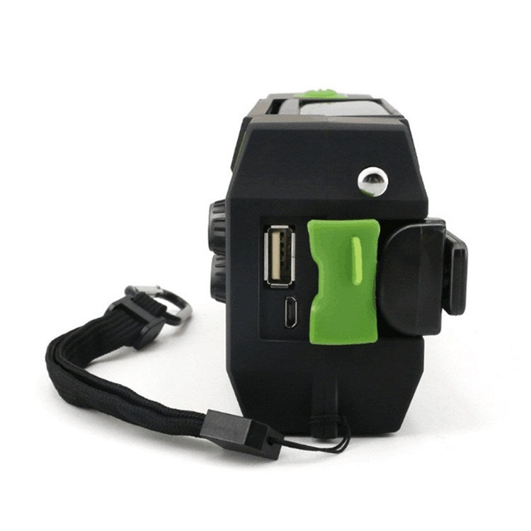 Multifunktionale Handkurbel Solar-LED-Taschenlampe Vollband FM Radio Schreibtischlampe Alarm, US-Version NOAA