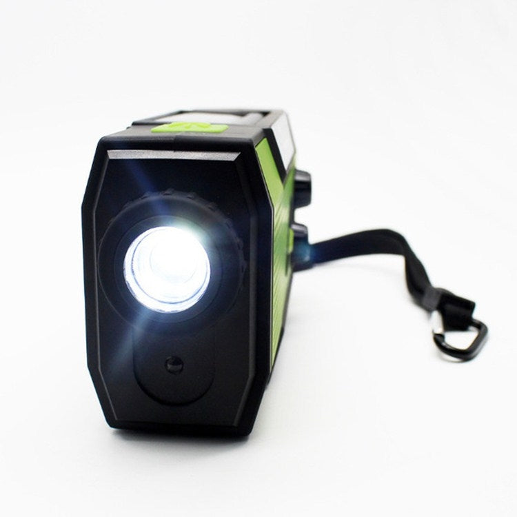 Multifunktionale Handkurbel Solar-LED-Taschenlampe Vollband FM Radio Schreibtischlampe Alarm, US-Version NOAA