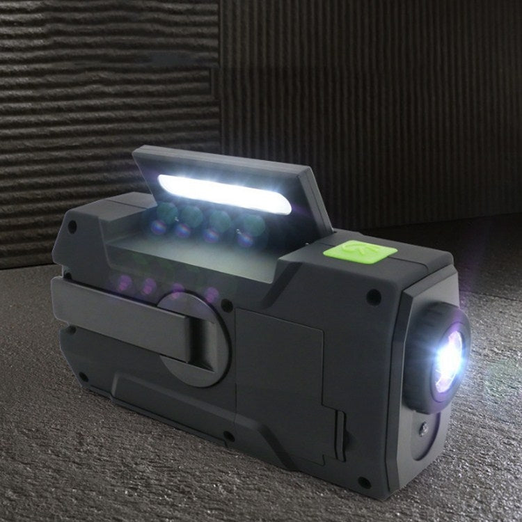 Multifunktionale Handkurbel Solar-LED-Taschenlampe Vollband FM Radio Schreibtischlampe Alarm, US-Version NOAA