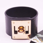 Punk Breite Lederarmbänder Armreifen für Damen Manschettenarmband, 1, 2, 5, 6
