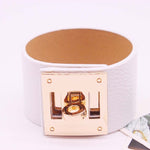 Punk Breite Lederarmbänder Armreifen für Damen Manschettenarmband, 1, 2, 5, 6