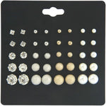 20 Paar / Packung Sechs-Kiefer-Zirkon-Ohrringe, Damenperlen-Diamant-Schmuck