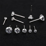 20 Paar / Packung Sechs-Kiefer-Zirkon-Ohrringe, Damenperlen-Diamant-Schmuck