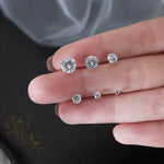 20 Paar / Packung Sechs-Kiefer-Zirkon-Ohrringe, Damenperlen-Diamant-Schmuck