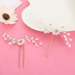 2er-Set Festival-Hochzeits-Haarschmuck, Brauthaarstab, florale Haarnadel, wunderschöner Kopfschmuck, Zopfhaarspange, Ranken-Accessoires