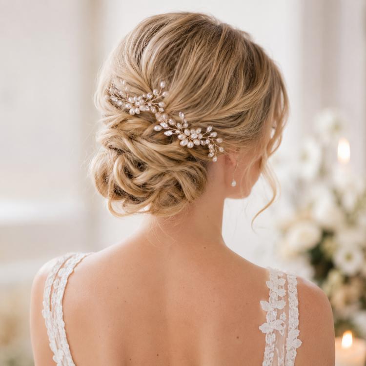2er-Set Festival-Hochzeits-Haarschmuck, Brauthaarstab, florale Haarnadel, wunderschöner Kopfschmuck, Zopfhaarspange, Ranken-Accessoires
