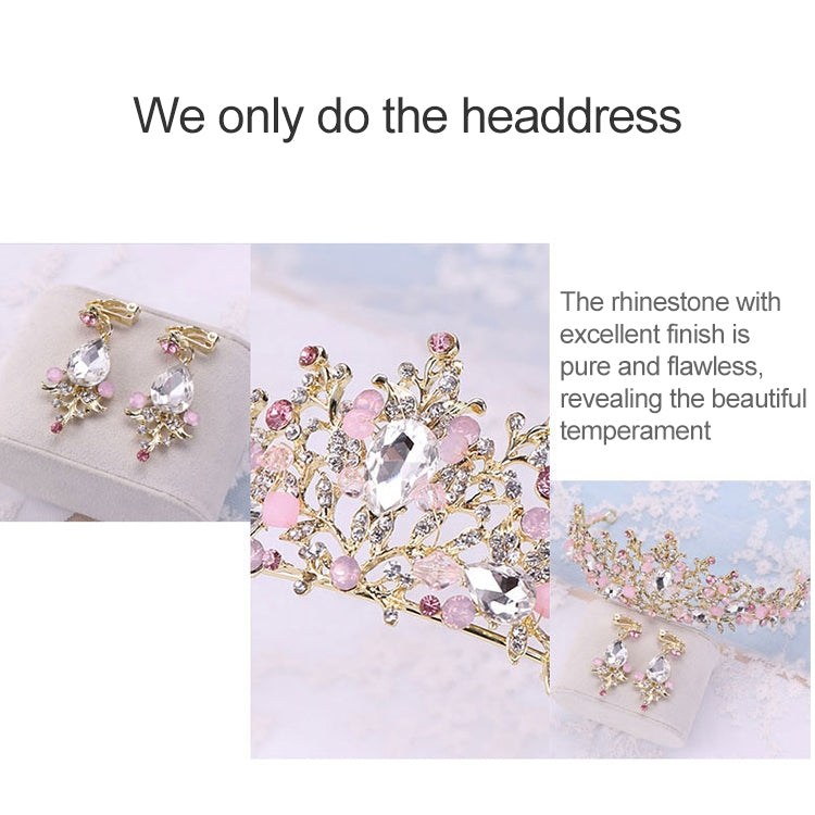 Luxus Roségold Perlen Brautkronen Handgemachte Tiara Braut Stirnband Kristall Hochzeit Diadem Königin Krone Hochzeit Haarschmuck, Perlenkrone Pink, Perlenkrone Gold, Perlenkrone Weiß