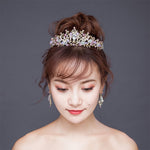 Luxus Roségold Perlen Brautkronen Handgemachte Tiara Braut Stirnband Kristall Hochzeit Diadem Königin Krone Hochzeit Haarschmuck, Perlenkrone Pink, Perlenkrone Gold, Perlenkrone Weiß
