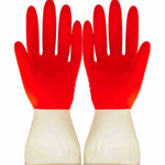 1 Paar Haushalt Zweifarbige Waschhandschuhe Hausarbeit Reinigung Spülhandschuhe aus Latex, S, M, L, XL