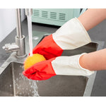 1 Paar Haushalt Zweifarbige Waschhandschuhe Hausarbeit Reinigung Spülhandschuhe aus Latex, S, M, L, XL