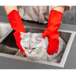 1 Paar Haushalt Zweifarbige Waschhandschuhe Hausarbeit Reinigung Spülhandschuhe aus Latex, S, M, L, XL