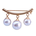 Anti Slip Pin Simple Pearl Brooch Women Accessories Cardigan Anti Wearing Pins Enamel Pin, Gold, Silver Plated