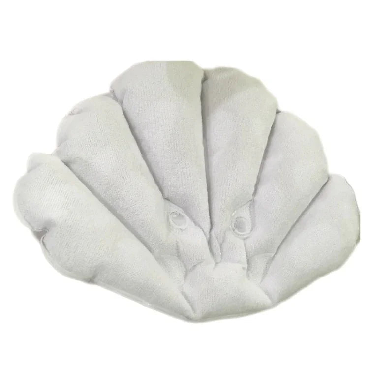 Muschelförmiges weiches Badewannenkissen, bequem für Zuhause und Spa, aufblasbares Badewannenkissen, Zufallslieferung der Farbe, aufblasbares Badewannenkissen für Spa